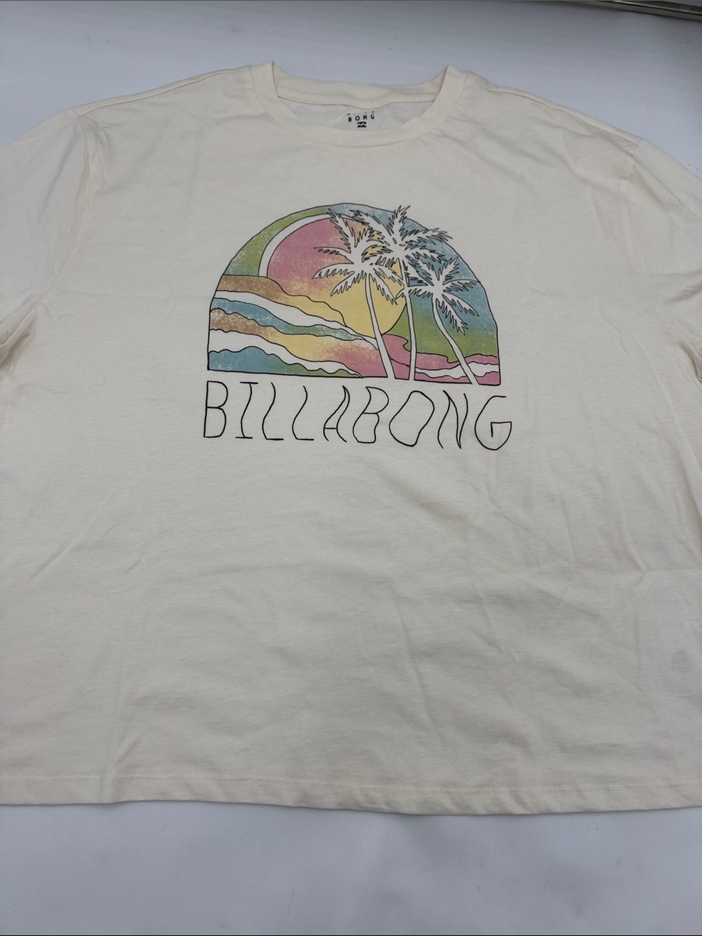 Billabong Escape to Nature Logo Graphic T-Shirt in Salt Crystal